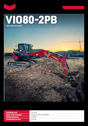 Paletli ekskavatörler Yanmar ViO80-2PB 