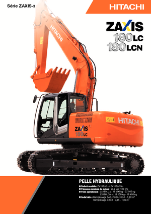 Paletli ekskavatörler Hitachi ZX 180 LC-3