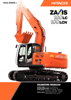 Paletli ekskavatörler Hitachi ZX 180 LC-3