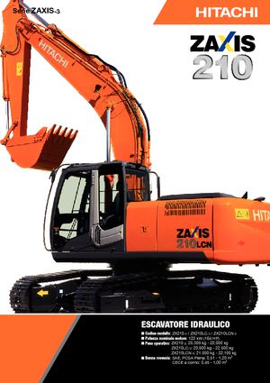 Paletli ekskavatörler Hitachi ZX 210 LC-3