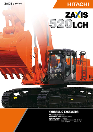 Crawler Excavators Hitachi ZX 520 LCH-3