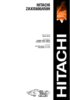 Crawler Excavators Hitachi ZX 600