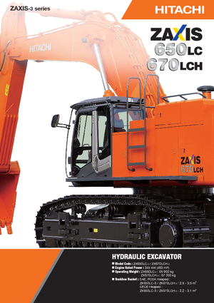 Crawler Excavators Hitachi ZX 670 LCH-3