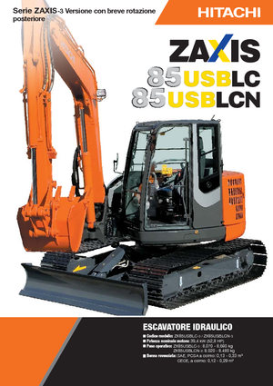 Paletli ekskavatörler Hitachi ZX 85 US BLC-3