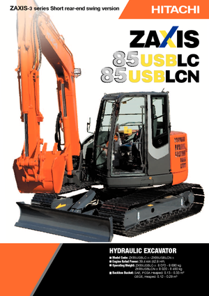 Paletli ekskavatörler Hitachi ZX 85 US BLC-3