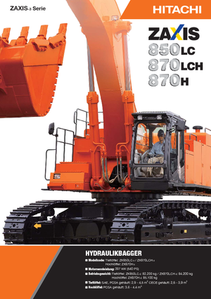 Crawler Excavators Hitachi ZX 870 LCH-3