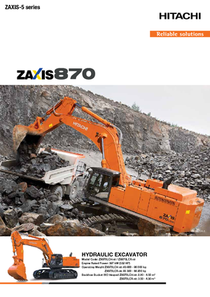Crawler Excavators Hitachi ZX870LCH-5B