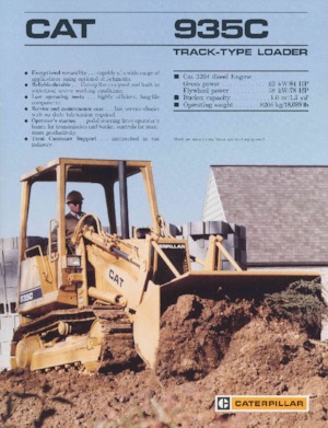 Paletli yükleyiciler Caterpillar 935C