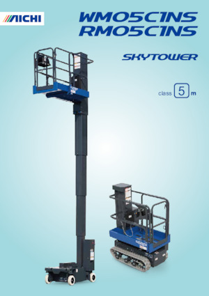 Tek Dikey Direkli Sepetli Vinçler Aichi SKYTOWER WM05C1NS