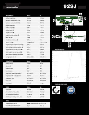 Crawler Telescopic Boom Lifts TEUPEN TC92SJ 