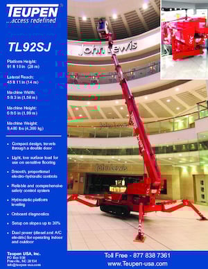 Crawler Telescopic Boom Lifts TEUPEN TL92SJ 