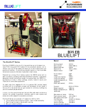 Crawler Articulating Boom Lifts Ruthmann BLUELIFT B35 EB
