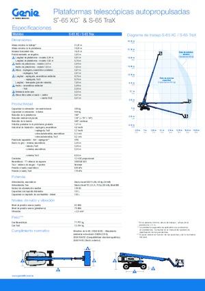Crawler Telescopic Boom Lifts Genie S-65 TraX