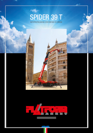 Crawler Telescopic Boom Lifts Platform Basket SPIDER 39 T