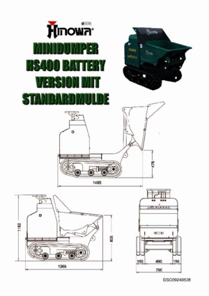 Tracked Dumpers Hinowa HS 400 Battery