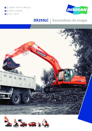 Paletli ekskavatörler Doosan DX 255 LC