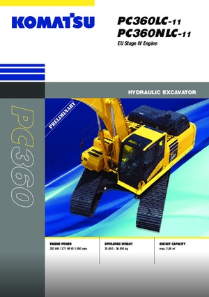 Paletli ekskavatörler Komatsu PC360NLC-11E0