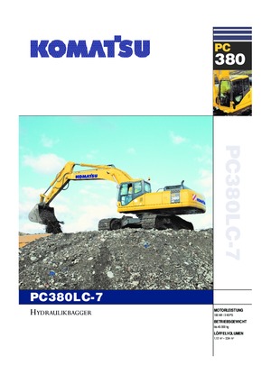 Paletli ekskavatörler Komatsu PC380LC-7 active
