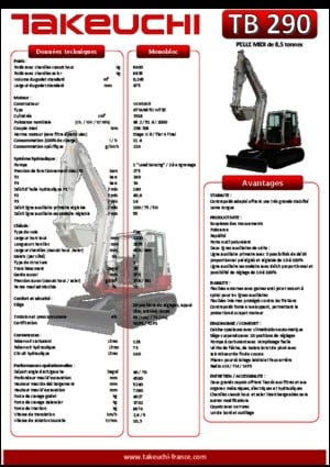 Crawler Excavators Takeuchi TB290