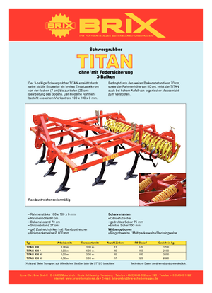 Cultivators Brix Titan 300 FA RPW Ø 600