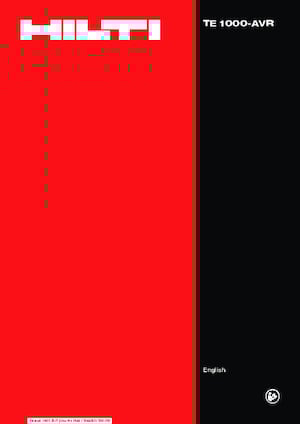 Demolition Hammers & Breakers Hilti TE 1000-AVR