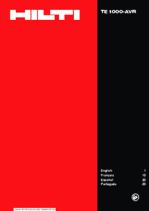 Demolition Hammers & Breakers Hilti TE 1000-AVR