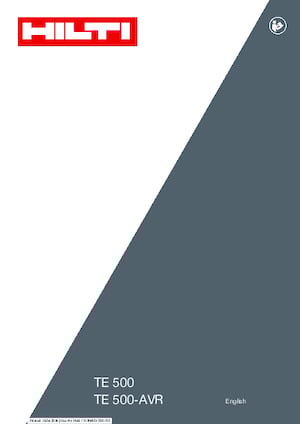 Demolition Hammers & Breakers Hilti TE 500-AVR