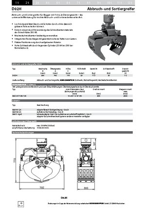 Demolition Sorting Grabs Kinshofer D 02 H