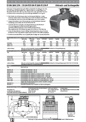 Demolition Sorting Grabs Kinshofer D 27 H-P 115