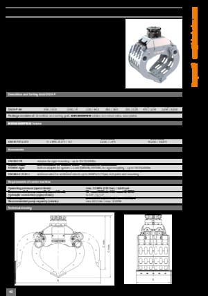 Yıkım sıralama kepçeler Kinshofer D37H-P-125