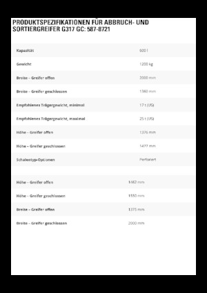 Demolition Sorting Grabs Caterpillar G317 GC
