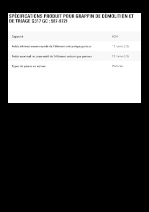 Demolition Sorting Grabs Caterpillar G317 GC