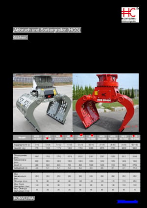 Demolition Sorting Grabs Konverma HCG 10-400