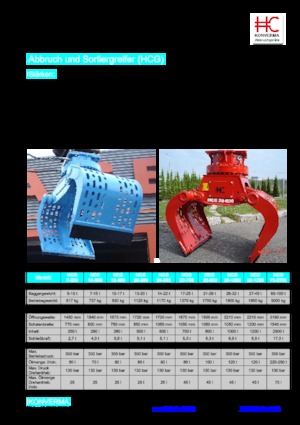 Demolition Sorting Grabs Konverma HCG 10-300