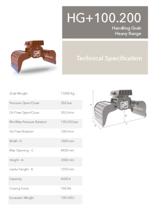 Demolition Sorting Grabs Promove HG+ 100.200