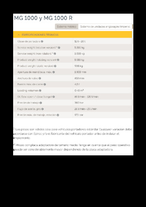 Yıkım sıralama kepçeler Epiroc MG 1000 