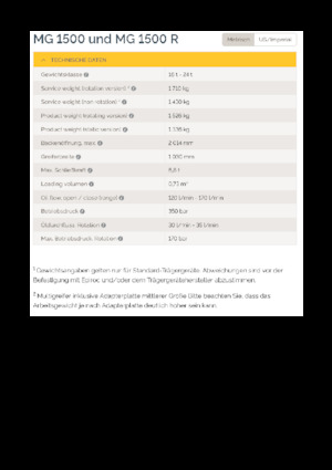 Demolition Sorting Grabs Epiroc MG 1500 R 