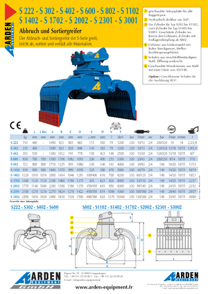 Demolition Sorting Grabs Arden S 3001