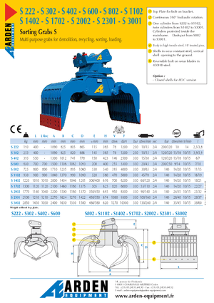 Demolition Sorting Grabs Arden S 3001
