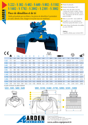 Demolition Sorting Grabs Arden S 3001