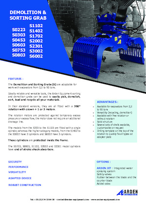 Demolition Sorting Grabs Arden S6002