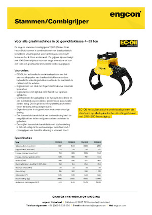 Yıkım sıralama kepçeler engcon TG55HD