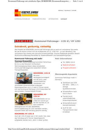 Belediye çok amaçlı araçlar dizel Reform Werke Boki 1251