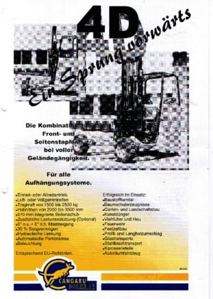 Diesel Truck Mounted Forklifts Cangaru / Transmanut 4D.5D5.3.2028 F