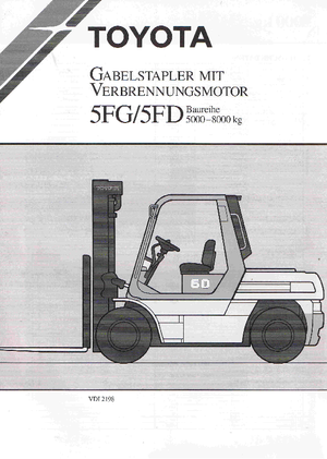 Ön forkliftler dizel Toyota 5 FD 50