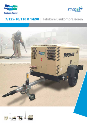 Portable Air Compressors - Diesel, Electric, Gasoline Doosan 7/125