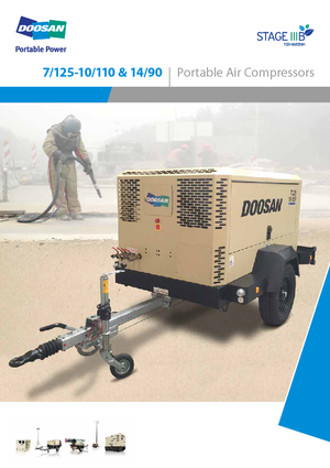 Portable Air Compressors - Diesel, Electric, Gasoline Doosan 7/125