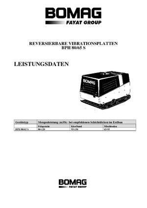 Reversible Vibratory Plate Compactors Bomag BPH 80/65 S