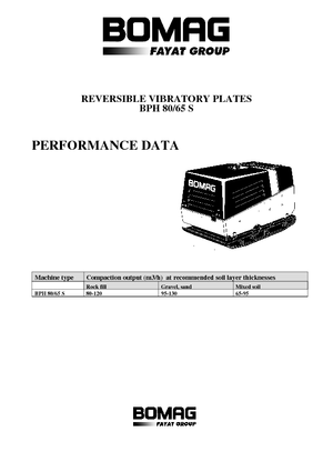 Reversible Vibratory Plate Compactors Bomag BPH 80/65 S