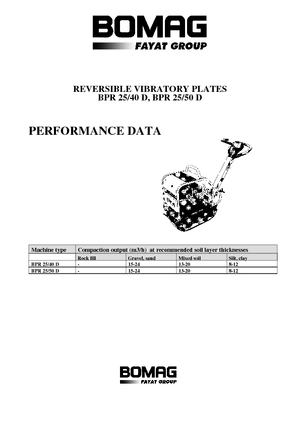 Ters Çevrilebilir Titreşimli Plaka Sıkıştırıcılar Bomag BPR 25/50 D